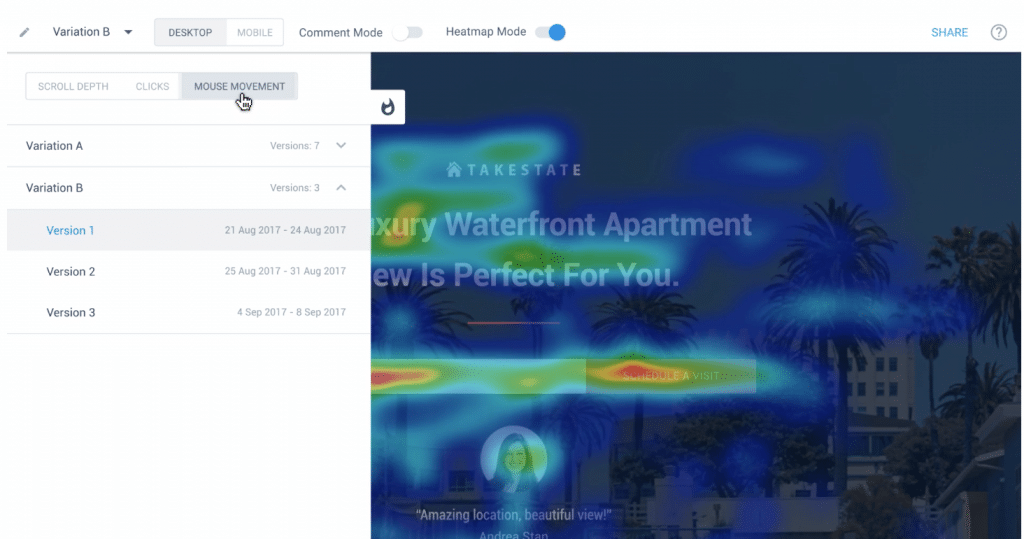 Yes, heatmaps are built-in!