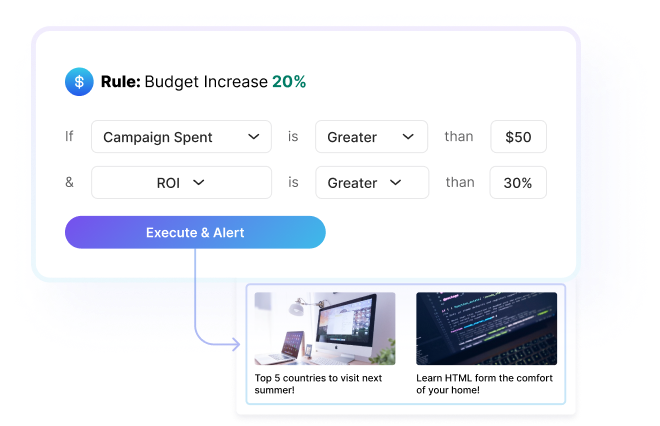 Increase or decrease campaign, ad group, or ad set budgets based on performance.
