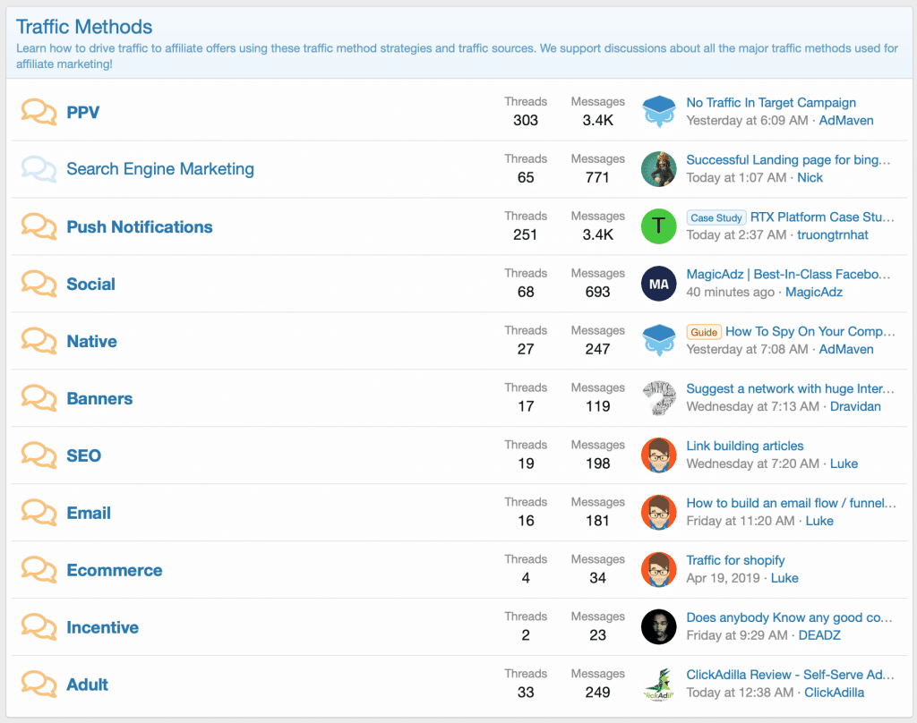 Traffic methods discussed inside the affLIFT affiliate forum