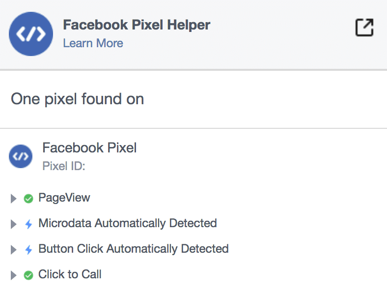 Facebook Pixel Helper