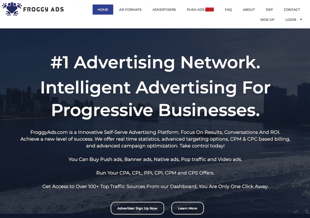 Froggy Ads self-serve ad network
