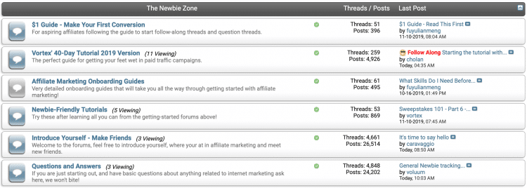 The Newbie Zone within the STM Forum (the best place for new affiliates to start)