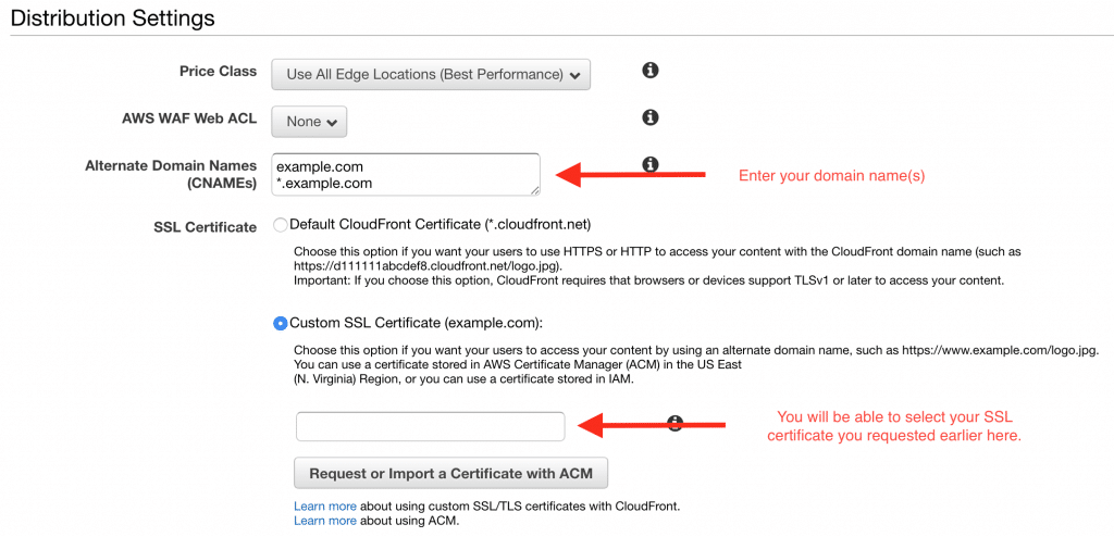 Apply your SSL certificate to your domain/bucket